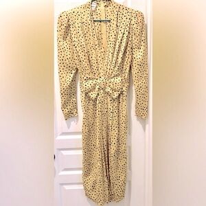 Nieman Marcus Francesca’s of Damon for Starington Silk Midi Dress Bow-fabulous